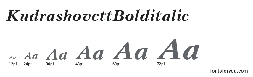 KudrashovcttBolditalic Font Sizes