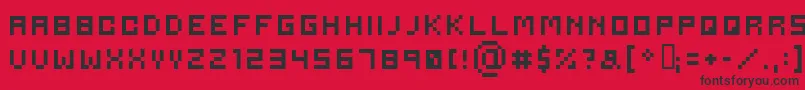 Serious Font – Black Fonts on Red Background