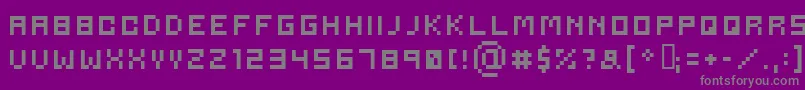Serious Font – Gray Fonts on Purple Background