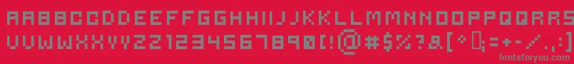 Serious Font – Gray Fonts on Red Background