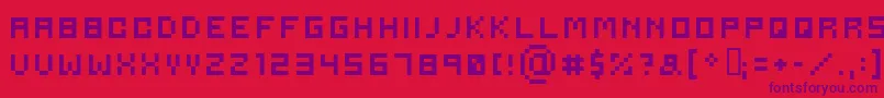 Serious Font – Purple Fonts on Red Background