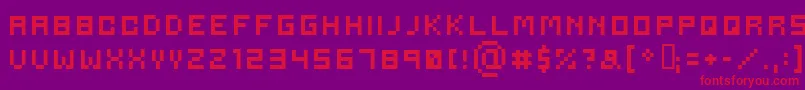 Serious Font – Red Fonts on Purple Background