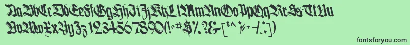 BoogieBold-Schriftart – Schwarze Schriften auf grünem Hintergrund