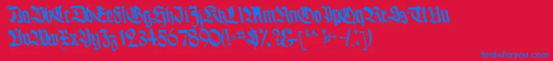 BoogieBold Font – Blue Fonts on Red Background
