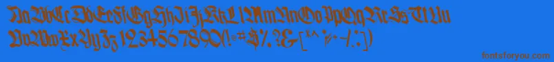 BoogieBold Font – Brown Fonts on Blue Background