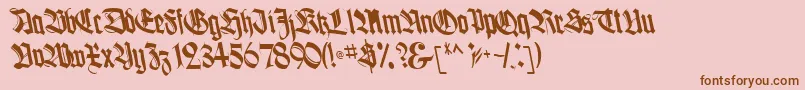 fuente BoogieBold – Fuentes Marrones Sobre Fondo Rosa
