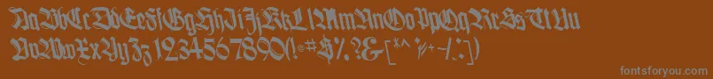 BoogieBold Font – Gray Fonts on Brown Background