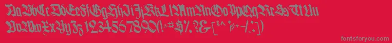 BoogieBold Font – Gray Fonts on Red Background