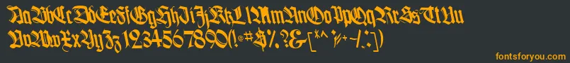 フォントBoogieBold – 黒い背景にオレンジの文字