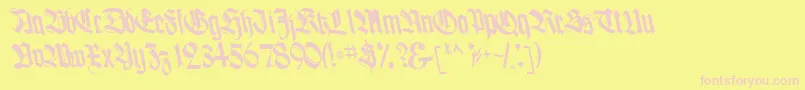 BoogieBold Font – Pink Fonts on Yellow Background