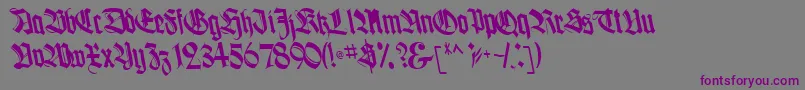 BoogieBold-Schriftart – Violette Schriften auf grauem Hintergrund