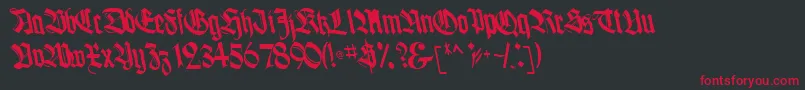 fuente BoogieBold – Fuentes Rojas Sobre Fondo Negro