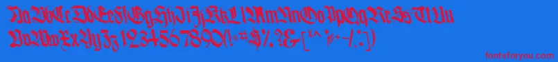 フォントBoogieBold – 赤い文字の青い背景