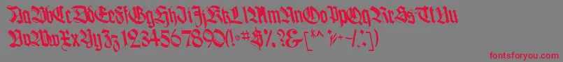 BoogieBold Font – Red Fonts on Gray Background