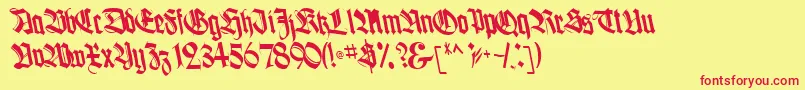 BoogieBold Font – Red Fonts on Yellow Background