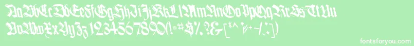フォントBoogieBold – 緑の背景に白い文字