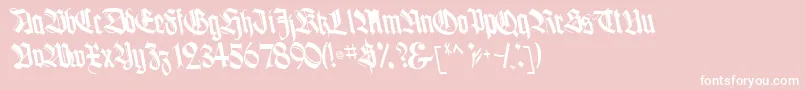 fuente BoogieBold – Fuentes Blancas Sobre Fondo Rosa