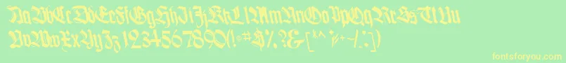 Шрифт BoogieBold – жёлтые шрифты на зелёном фоне