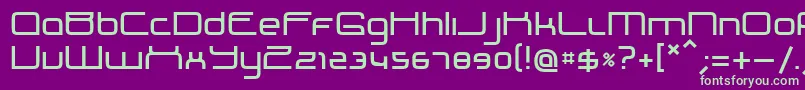 IdmMinimal Font – Green Fonts on Purple Background
