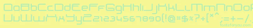 Police IdmMinimal – polices vertes sur fond jaune