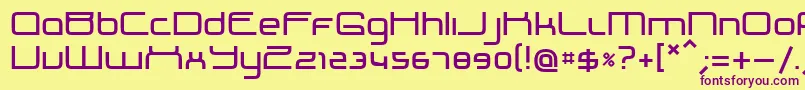 IdmMinimal Font – Purple Fonts on Yellow Background