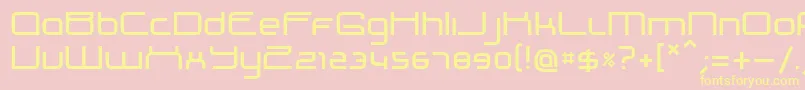 IdmMinimal Font – Yellow Fonts on Pink Background
