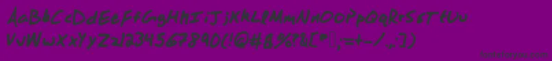 Woahthatsbold-Schriftart – Schwarze Schriften auf violettem Hintergrund