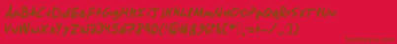 Woahthatsbold Font – Brown Fonts on Red Background