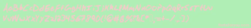 Woahthatsbold Font – Pink Fonts on Green Background