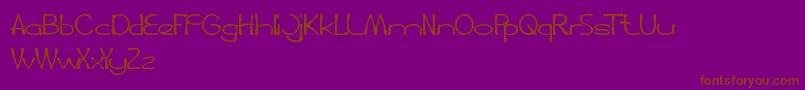 FruitAndVegetable-Schriftart – Braune Schriften auf violettem Hintergrund