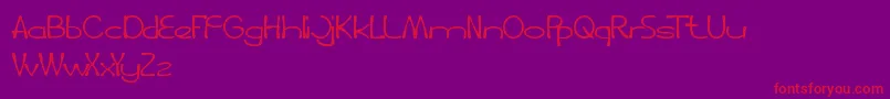 FruitAndVegetable-Schriftart – Rote Schriften auf violettem Hintergrund