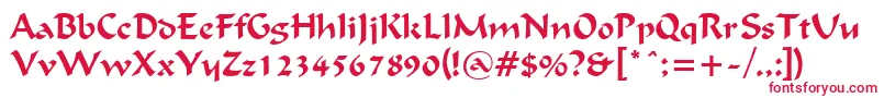 Шрифт FlatBrushNormal – красные шрифты