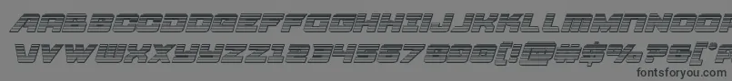 フォントAircruiserchromeital – 黒い文字の灰色の背景