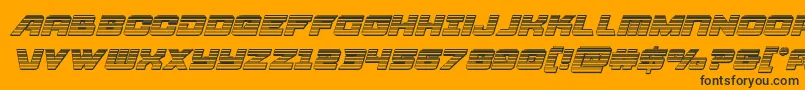 Aircruiserchromeital Font – Black Fonts on Orange Background