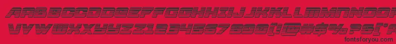 Aircruiserchromeital Font – Black Fonts on Red Background