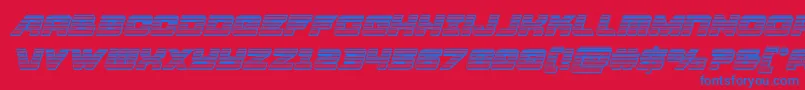 Aircruiserchromeital Font – Blue Fonts on Red Background