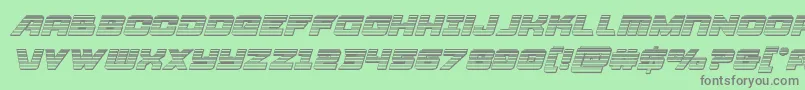 Шрифт Aircruiserchromeital – серые шрифты на зелёном фоне
