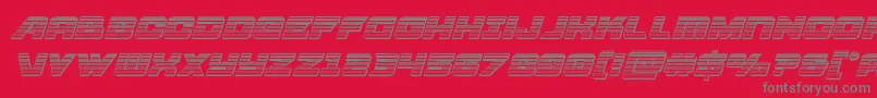 fuente Aircruiserchromeital – Fuentes Grises Sobre Fondo Rojo
