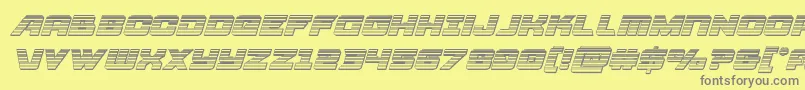 Aircruiserchromeital Font – Gray Fonts on Yellow Background