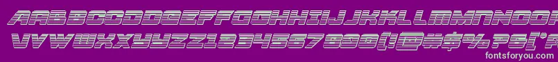 Aircruiserchromeital Font – Green Fonts on Purple Background