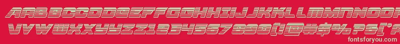 Aircruiserchromeital Font – Green Fonts on Red Background