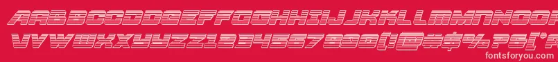 Aircruiserchromeital Font – Pink Fonts on Red Background