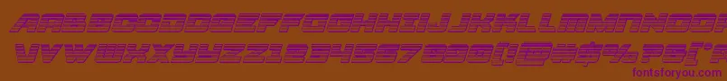 Aircruiserchromeital Font – Purple Fonts on Brown Background