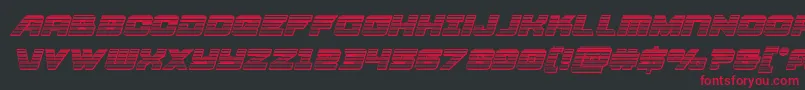 Шрифт Aircruiserchromeital – красные шрифты на чёрном фоне