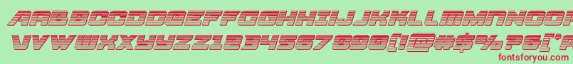 Aircruiserchromeital Font – Red Fonts on Green Background