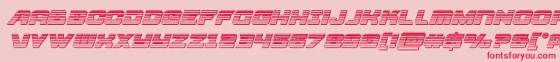 Aircruiserchromeital-Schriftart – Rote Schriften auf rosa Hintergrund