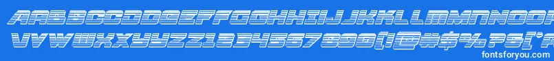 Aircruiserchromeital Font – White Fonts on Blue Background