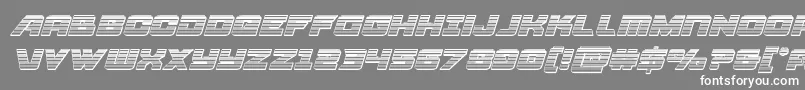 Aircruiserchromeital Font – White Fonts on Gray Background