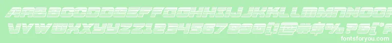 Aircruiserchromeital Font – White Fonts on Green Background