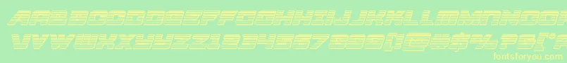 Шрифт Aircruiserchromeital – жёлтые шрифты на зелёном фоне